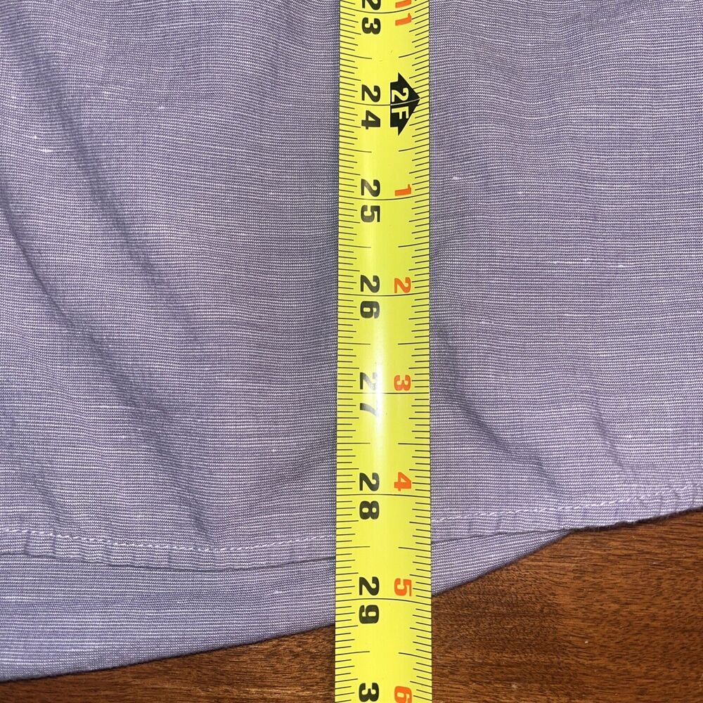 Travis Mathew Shirt Mens XXL Purple Heather Short Sleeve Button - Picture 4 of 5